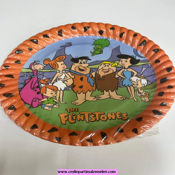 Taş Devri Temalı Karton Tabak